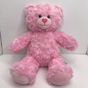 Build A Bear Pink Swirl Bear With Heart Nose Plush